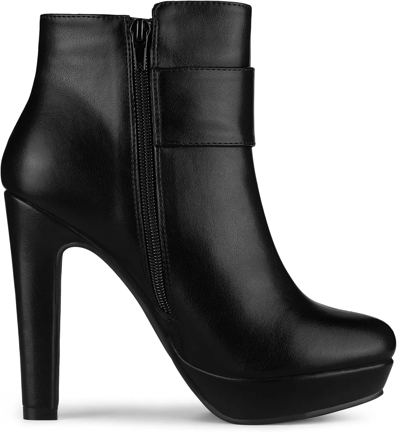 Allegra K Women's Chunky High Heels Platform Bow Decor Ankle Boots