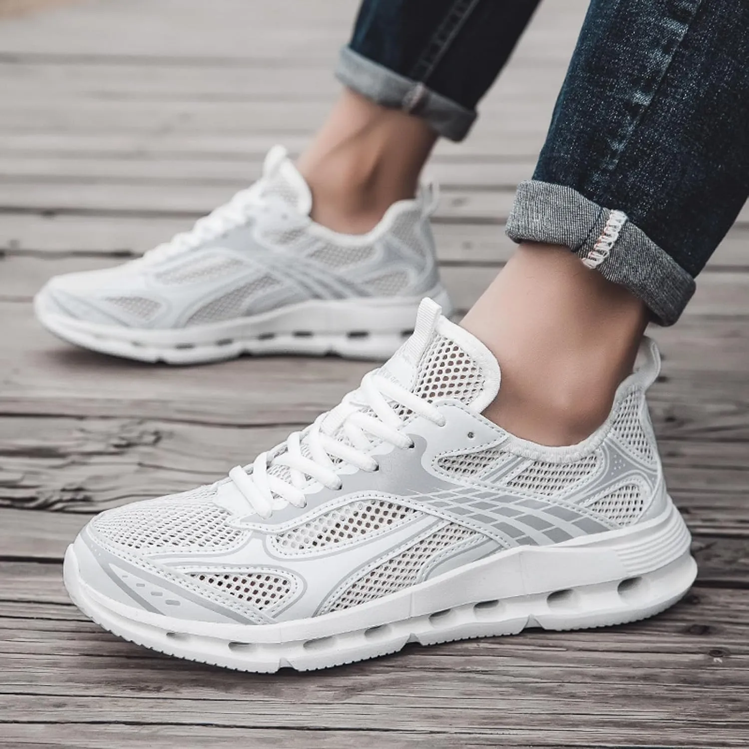 Breathable Walking Shoes for Men Comfortable Breathable Lightweight Tennis Shoe Men's Comfortable Canvas Shoes