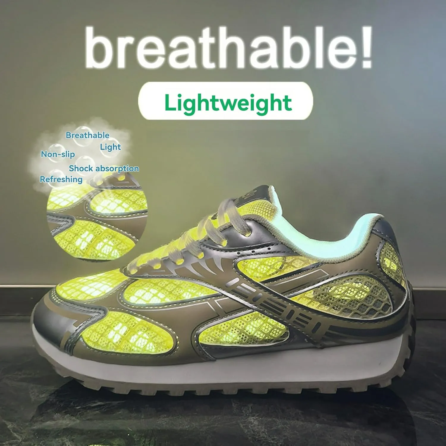 Chunky Platform Sneakers Women Breathable Retro Y2K Aesthetic 1.8" Height Increase Mesh Dad Shoes Casual Outfit Walking Shoes