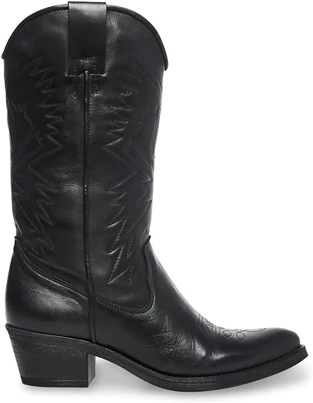 Cowgirl Boots Women Knee High Low Heel Cowboy Western Boots Embroidery Wide Calf Chunky Heel Fashion Classic Boot Pull-On
