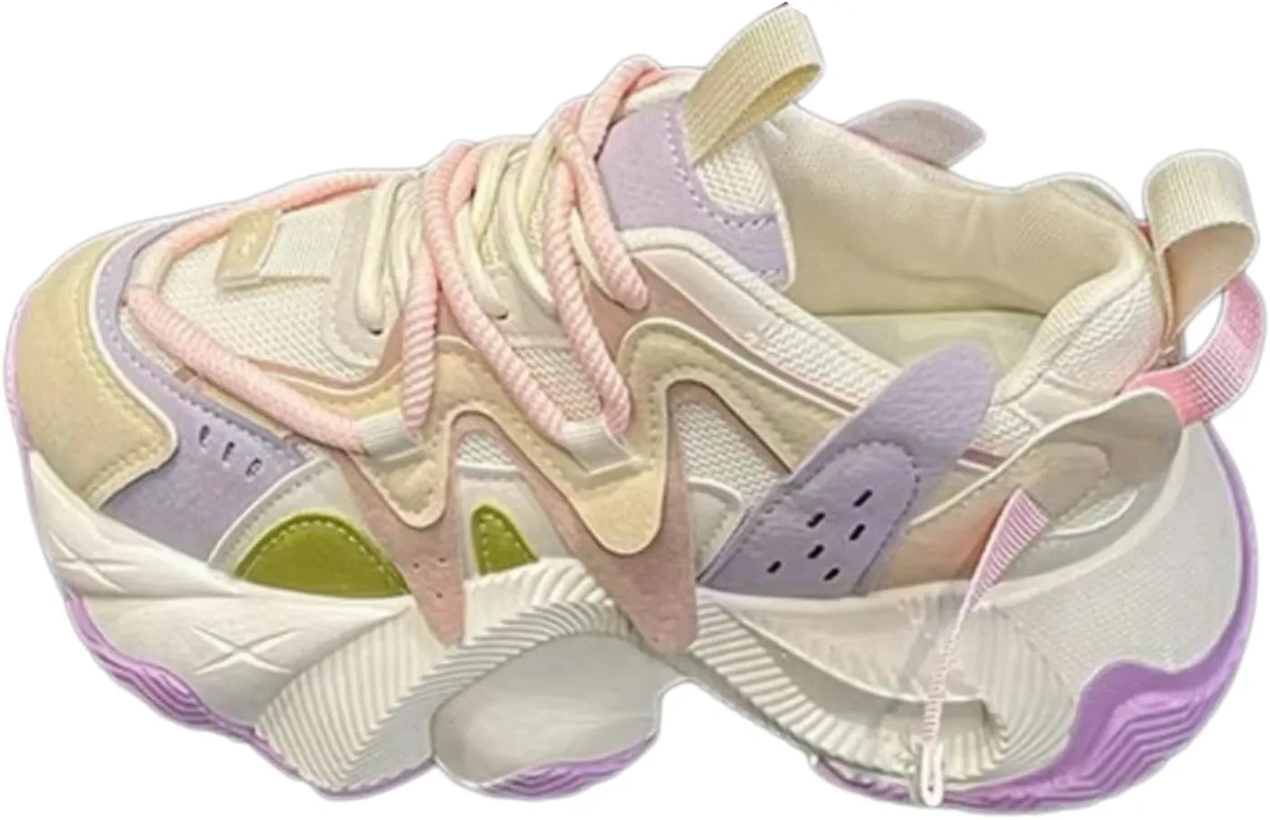 Cute Sneakers for Women Retro Thick Sole Dad Shoes Lace-Up Height Increase Walking Cute Shoes