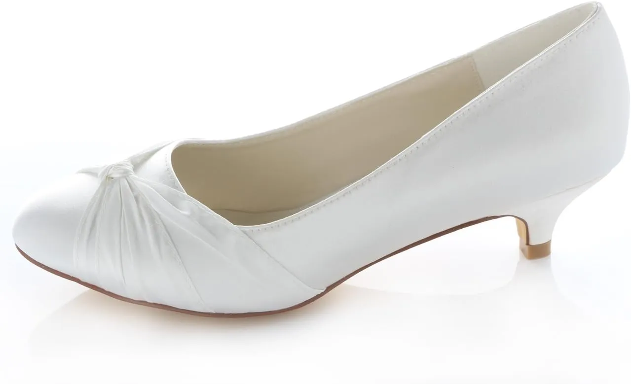 Emily Bridal Lace Mother Shoes Round Toe Wedding Shoes Bridal Shoes