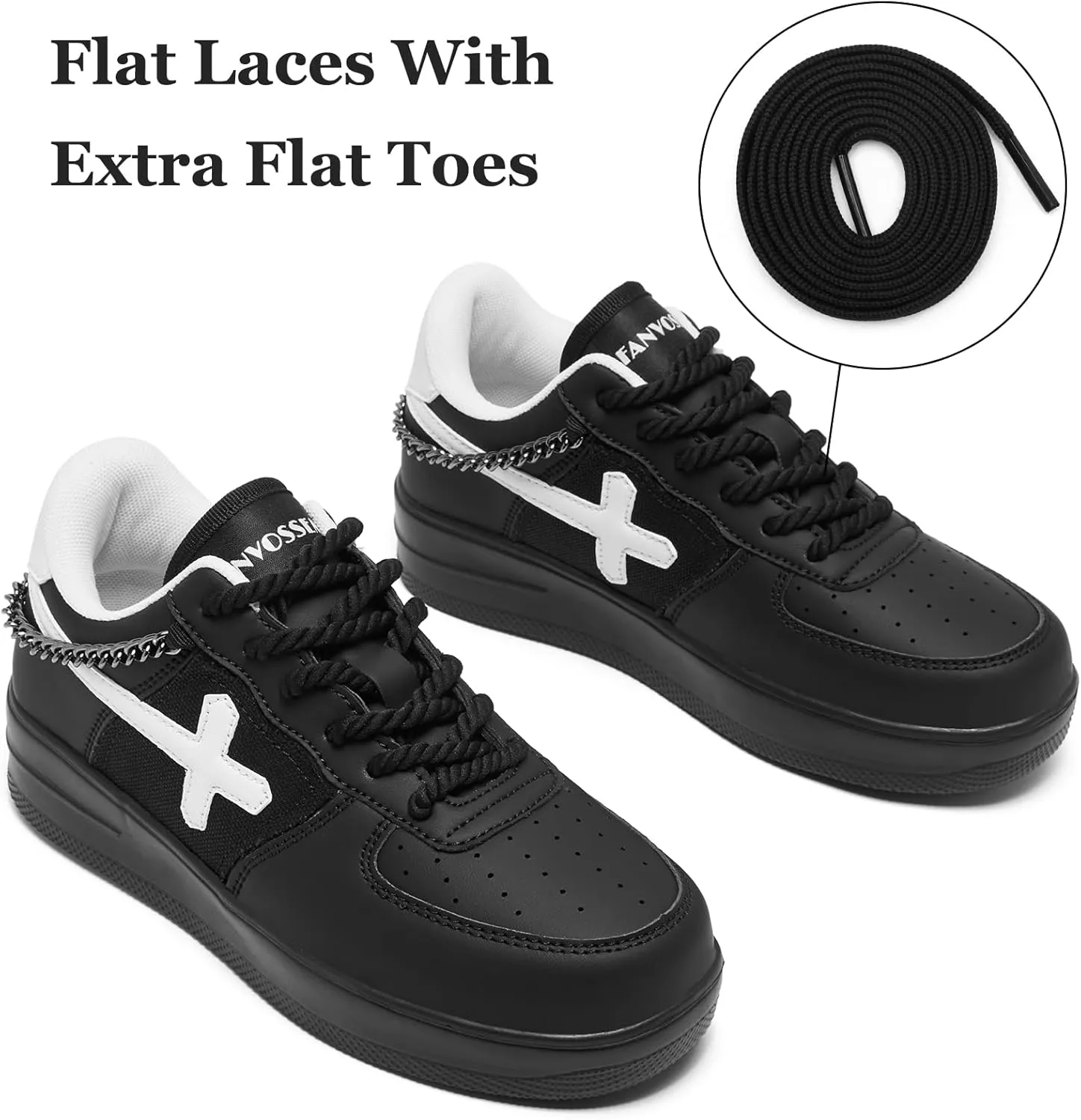 FANVOSSEM Chunky Platform Sneakers for WomenWomen's Comfy Sparkly Dad Shoes Lace-Up Casual Walking & Sport Work Sneaker
