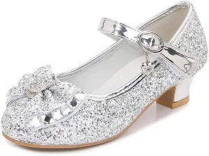 Girls Dress Shoes Prom Shoes Wedding Shoes Low Heel Glitter Toddler Shoes