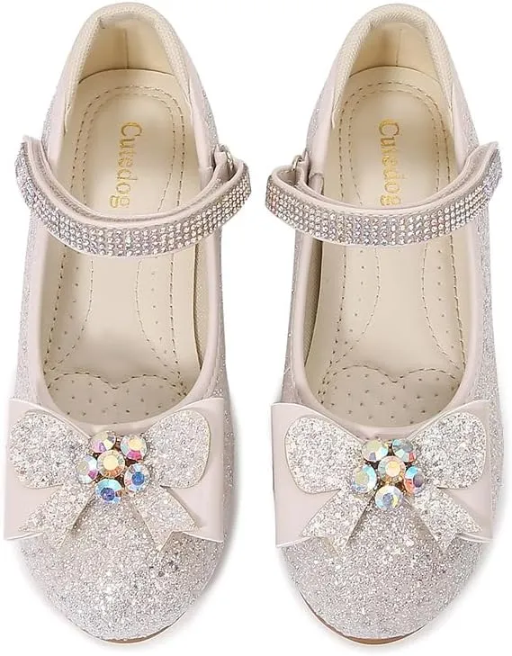Girls Dress Shoes Prom Shoes Wedding Shoes Low Heel Glitter Toddler Shoes