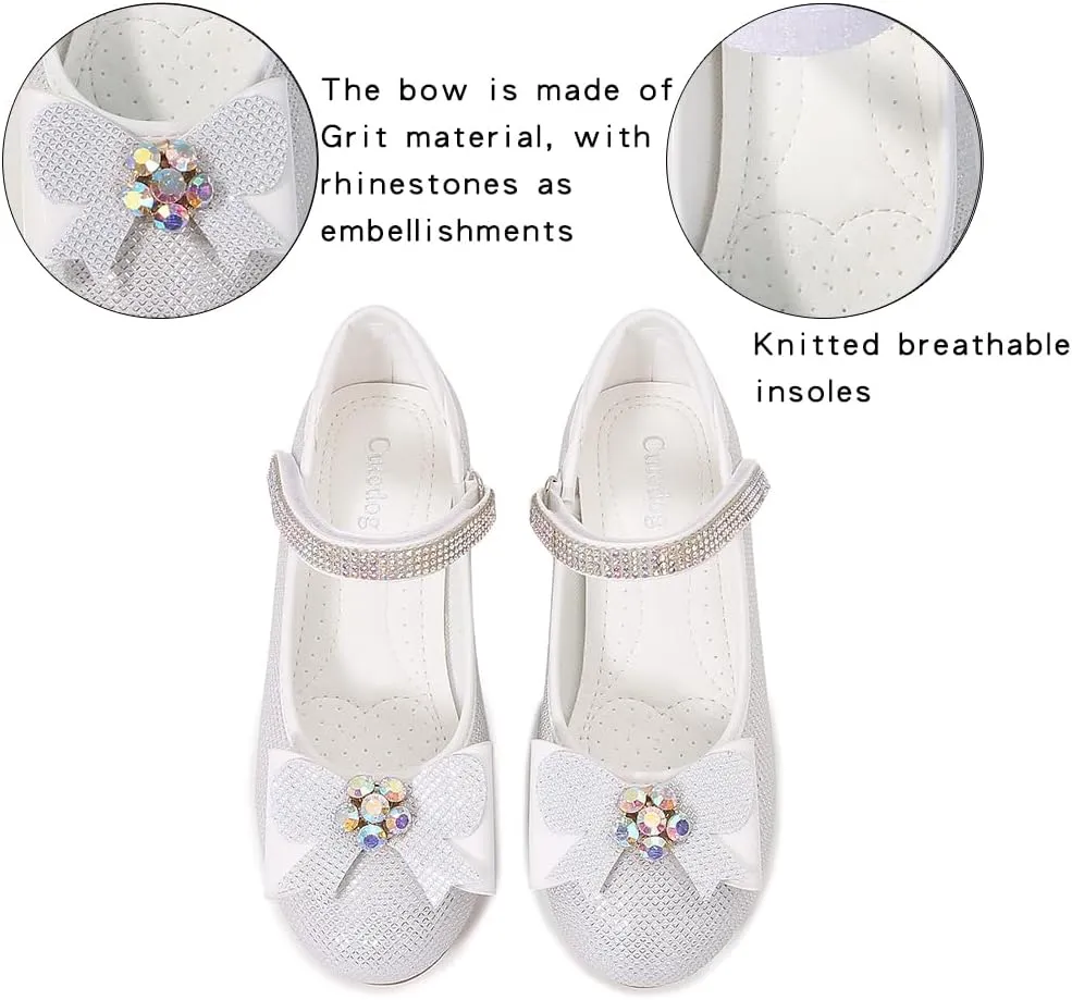 Girls Dress Shoes Prom Shoes Wedding Shoes Low Heel Glitter Toddler Shoes