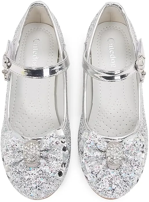 Girls Dress Shoes Prom Shoes Wedding Shoes Low Heel Glitter Toddler Shoes