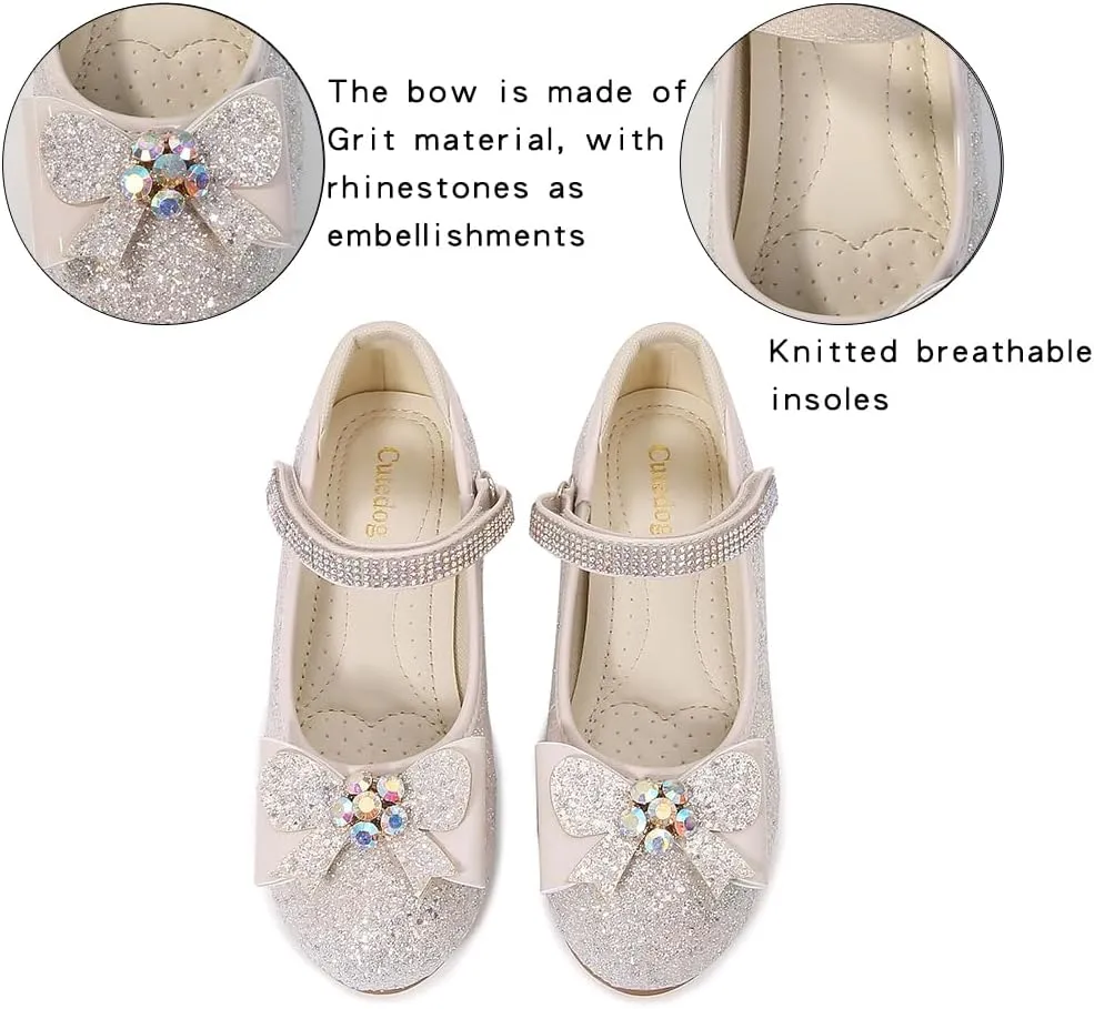Girls Dress Shoes Prom Shoes Wedding Shoes Low Heel Glitter Toddler Shoes