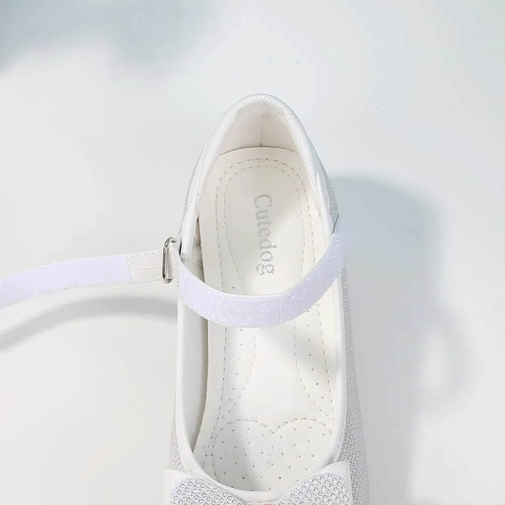 Girls Dress Shoes Prom Shoes Wedding Shoes Low Heel Glitter Toddler Shoes
