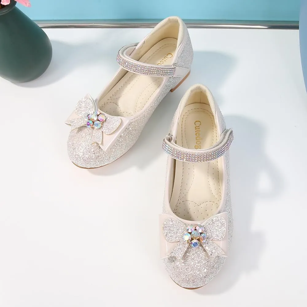 Girls Dress Shoes Prom Shoes Wedding Shoes Low Heel Glitter Toddler Shoes