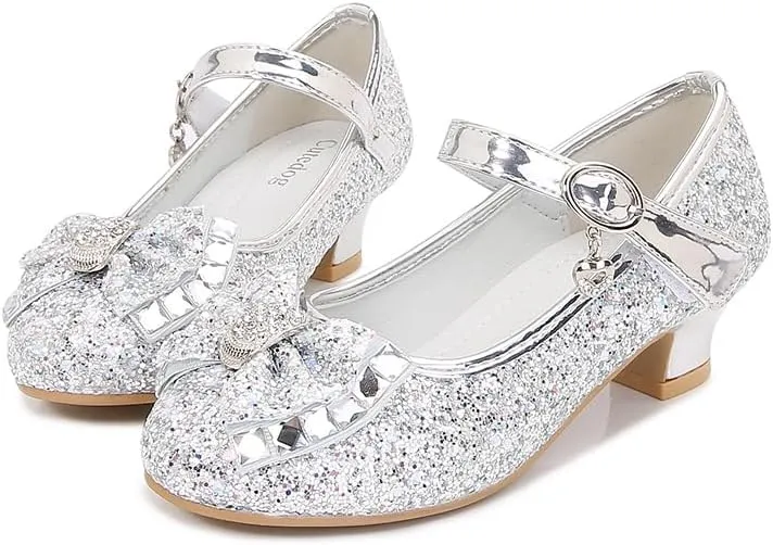 Girls Dress Shoes Prom Shoes Wedding Shoes Low Heel Glitter Toddler Shoes