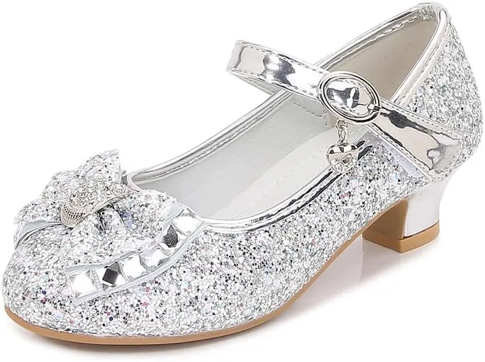 Girls Dress Shoes Prom Shoes Wedding Shoes Low Heel Glitter Toddler Shoes