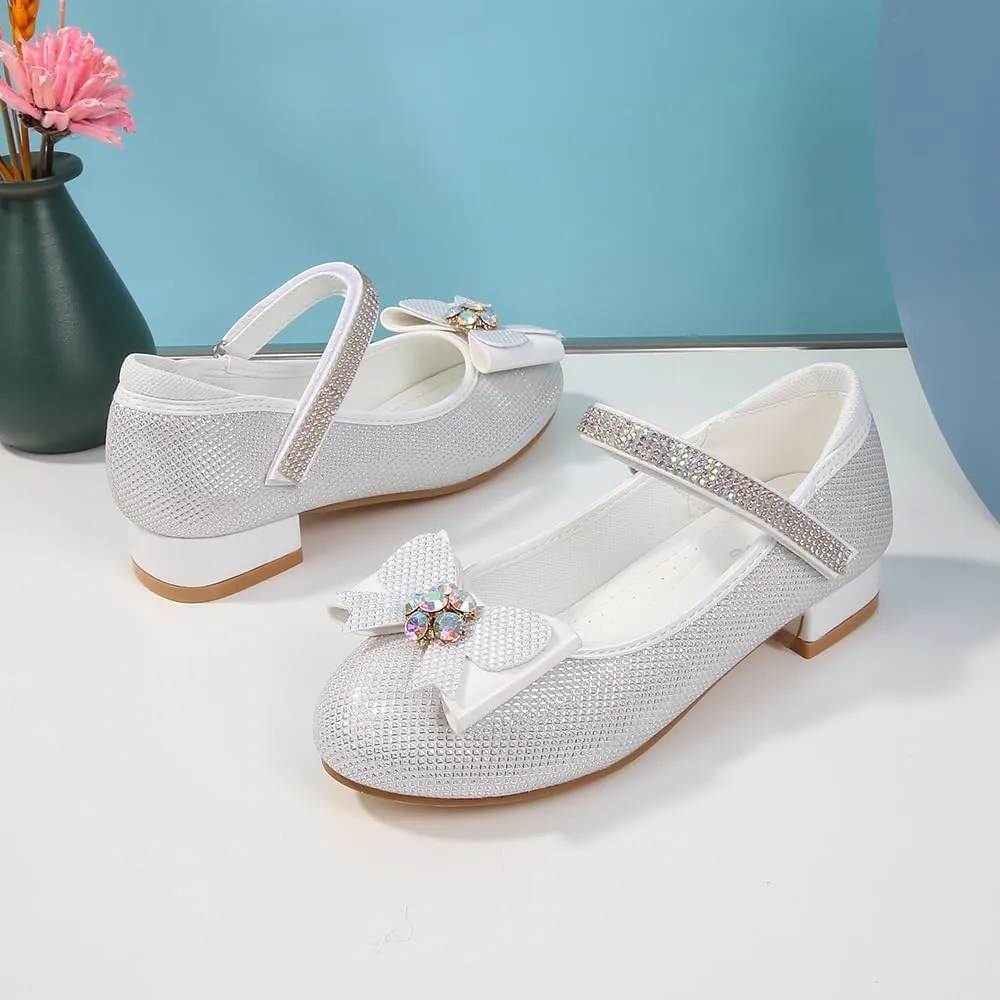Girls Dress Shoes Prom Shoes Wedding Shoes Low Heel Glitter Toddler Shoes