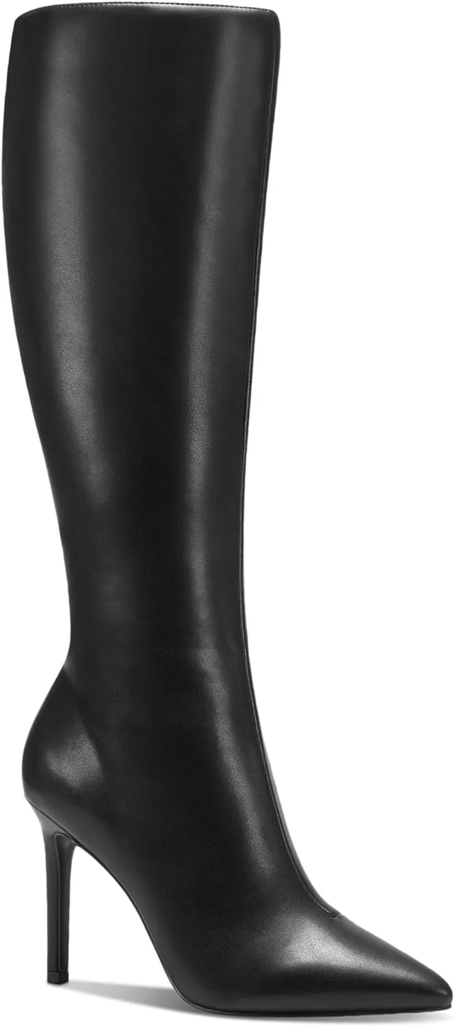 INC Womens Black Cushioned Goring Rajel Pointed Toe Stiletto Zip-Up Dress Boots 12 M