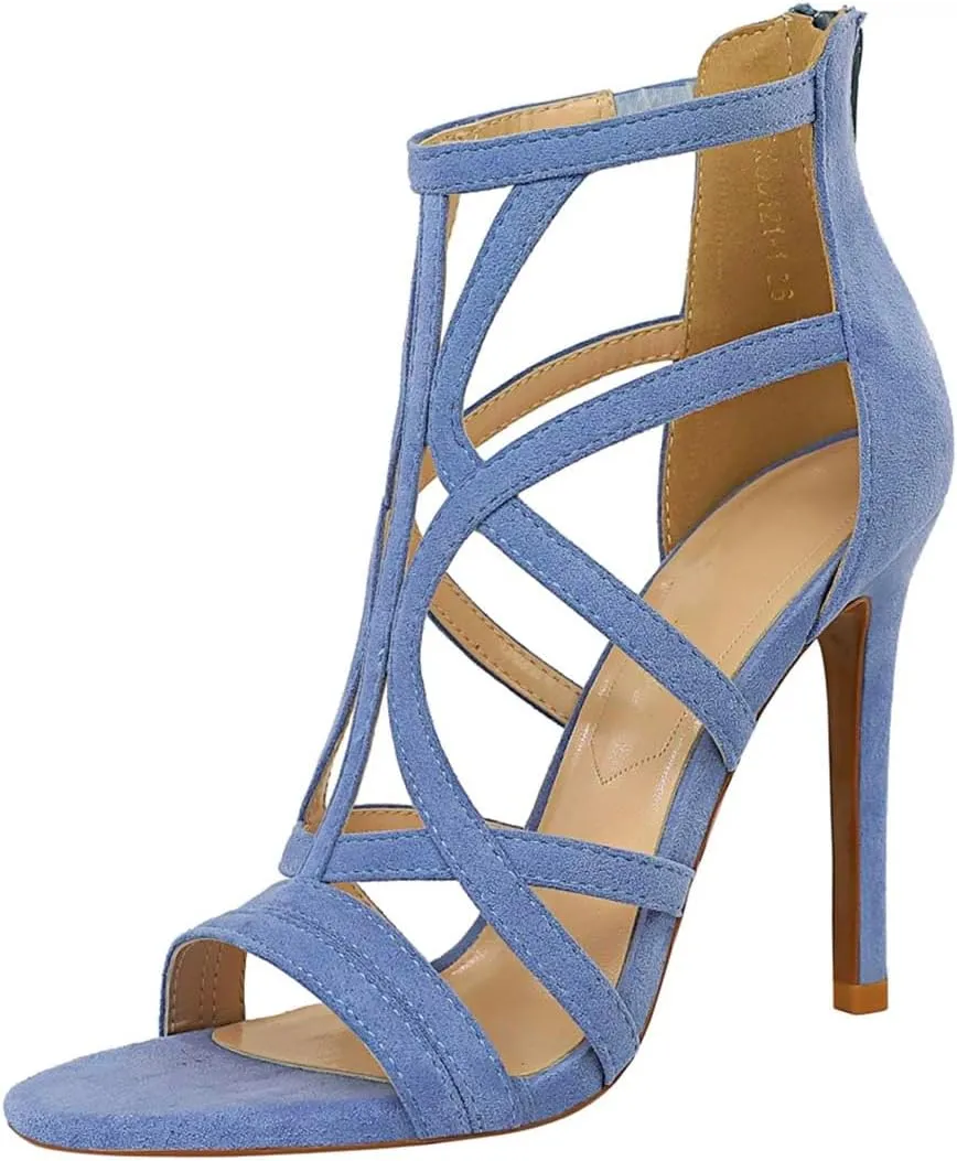 JOEupin Womens Open Toe High Heels Shoes Stiletto Dress Sandals