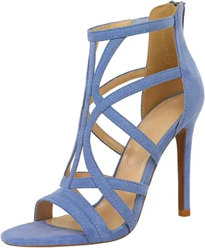 JOEupin Womens Open Toe High Heels Shoes Stiletto Dress Sandals