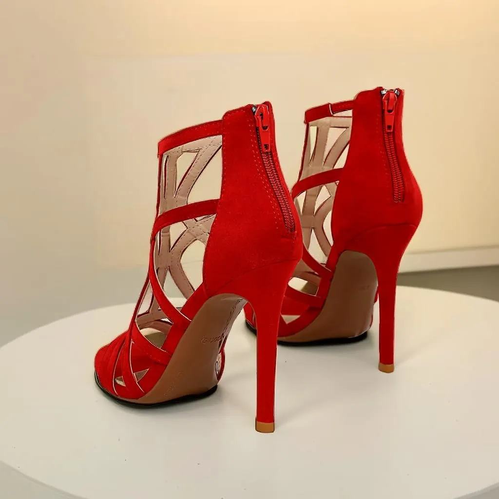 JOEupin Womens Open Toe High Heels Shoes Stiletto Dress Sandals