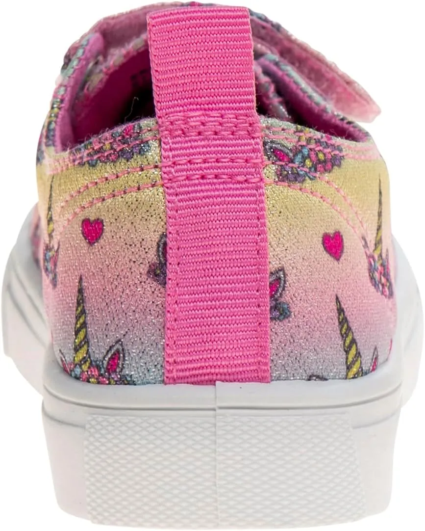 Josmo Girl's Slip on Sparkle Canvas Fashion Tennis (Toddler-Little Kid)
