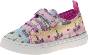 Josmo Girl's Slip on Sparkle Canvas Fashion Tennis (Toddler-Little Kid)