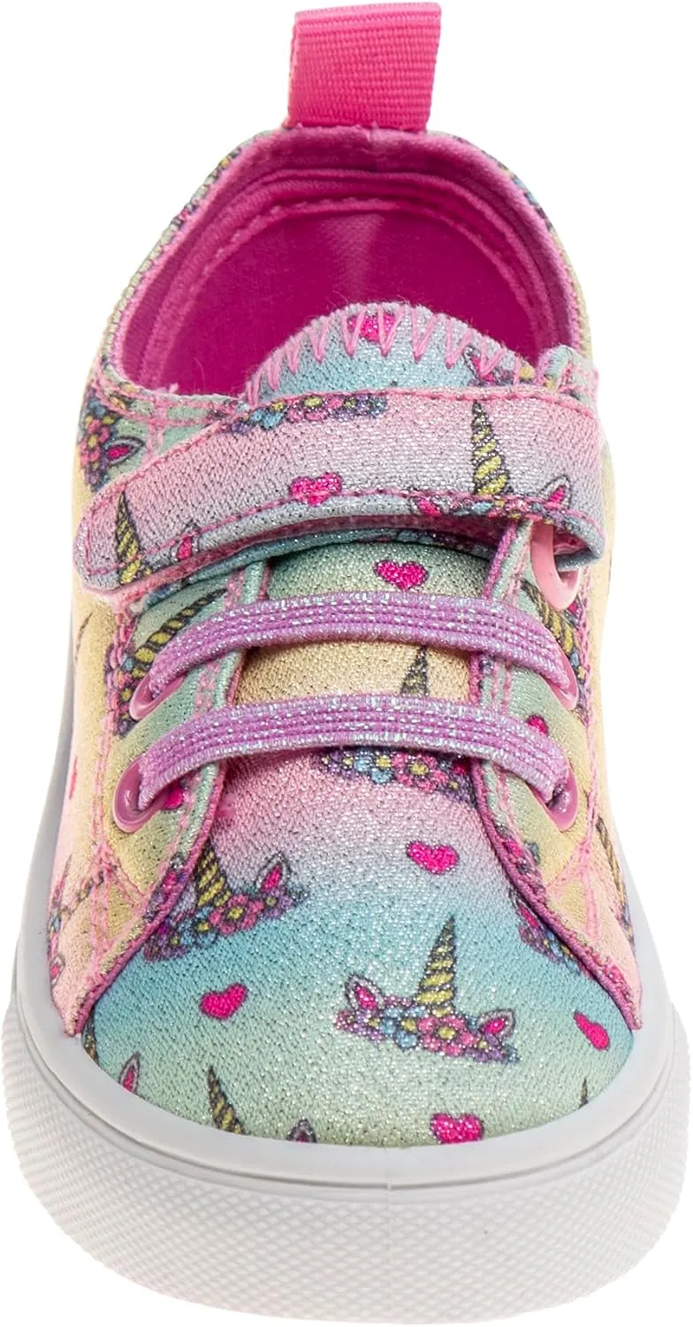 Josmo Girl's Slip on Sparkle Canvas Fashion Tennis (Toddler-Little Kid)
