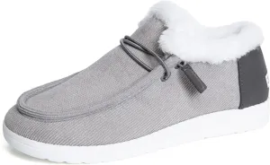 Lausiuoe Boots For Women Ankle Booties Winter Snow Boots Classic Fuzzy Fur Lining Fashion Slip On Warm Casual Loafers