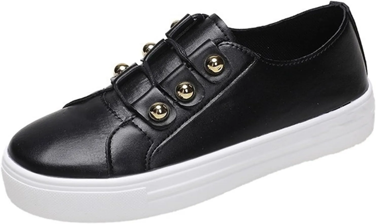 Lausiuoe Shoes For Women Sneakers Trendy Low Top Fashion Comfortable Casual Lightweight Breathable Walking Flat Loafers