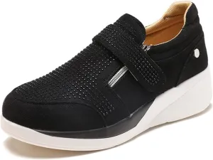 Lausiuoe Slip On Sneakers Women Wide Width Size 11 Women's Slip on Canvas Shoes Low Top Sneakers Non Slip Fashion Casual Fall Classic Lightweight Soft Comfort Breathable Walking Flat Loafers