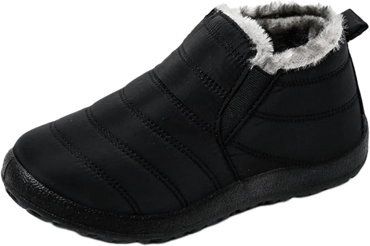 Lausiuoe Snow Boots For Women Waterproof Insulated Non Slip Winter Fur Lined Lining Warm Ankle Booties Outdoor Shoes