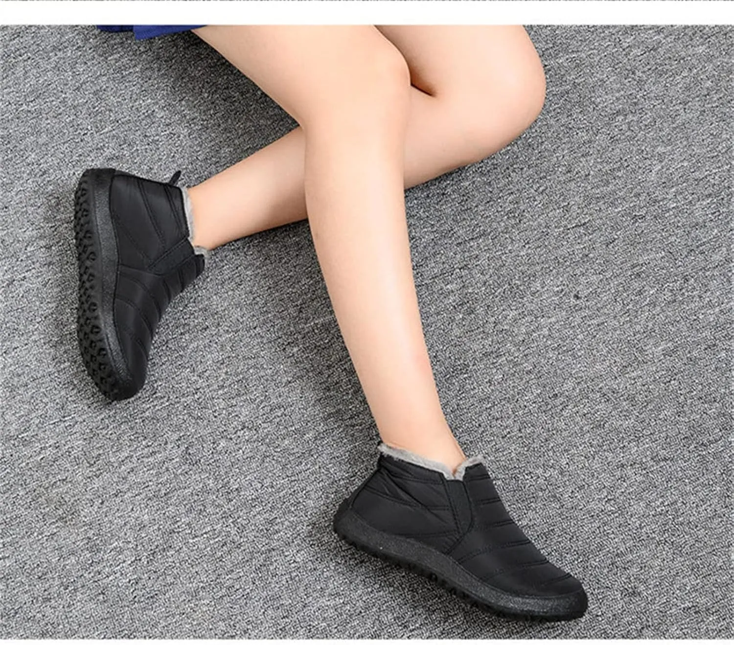 Lausiuoe Snow Boots For Women Waterproof Insulated Non Slip Winter Fur Lined Lining Warm Ankle Booties Outdoor Shoes