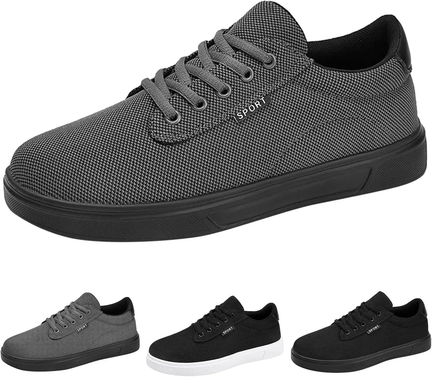 Men Casual Shoes Fashionable and Simple Solid Color New Pattern Flat Bottomed Comfortable Lace Up Mens Dress Shoe Size 9, 8.5
