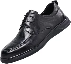 Men's Classic Dress Shoes Patent Leather Lace-Up Oxfords for Men Comfortable Formal Business Wedding Shoes