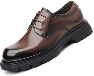 Men's Classic Leather Dress Shoes Wedding Formal Summer Lace Up Casual Breathable Business Wedding Oxford Shoes