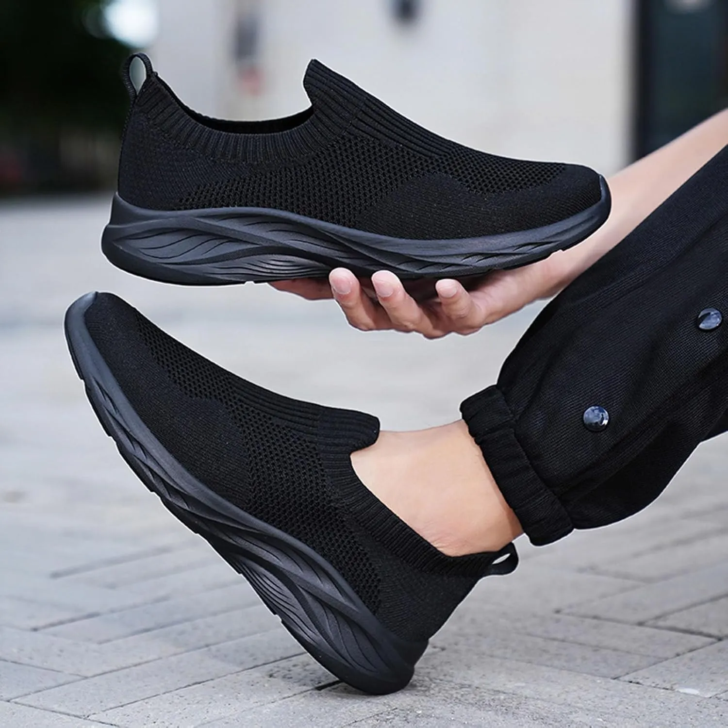 Men's Sport Breathable Mesh Shoes Comfortable Breathable Lightweight Tennis Shoe Arch Support Plantar Fasciitis