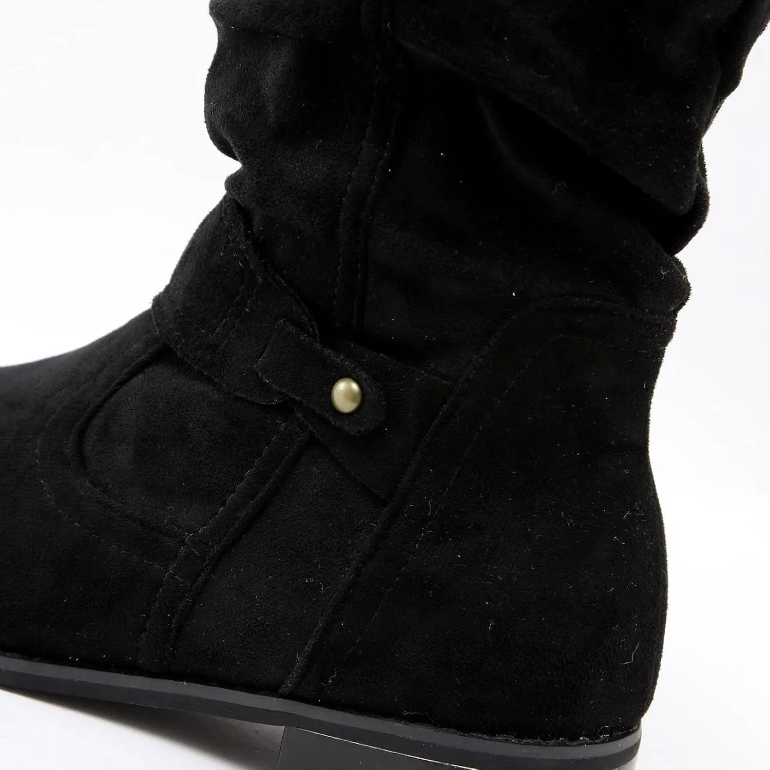 peqiut Womens Cowboy Boots Suede Wedge Heel Wide Calf Cowboy Boots Women Warm Comfortable Snow Womens Boots