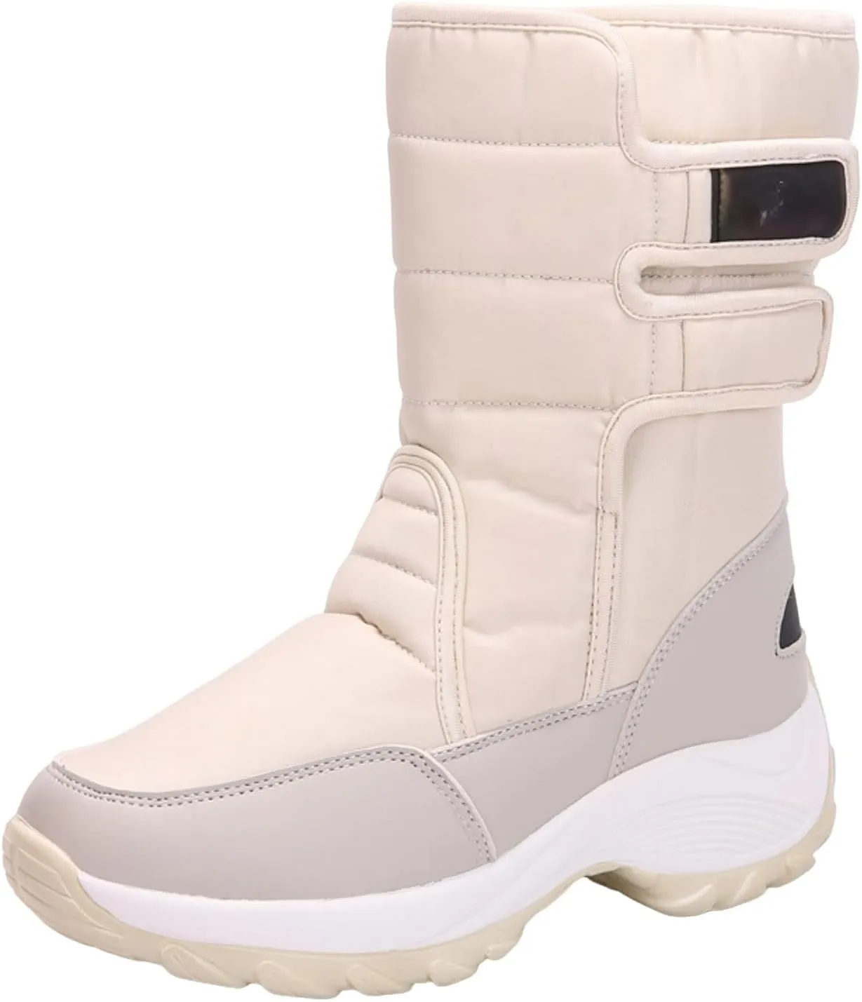 peqiut Womens Snow Boots Winter Snow Shoes Non Slip Fleece Cotton Winter Ankle Boots Padded Thickened Warm Booties Comfort