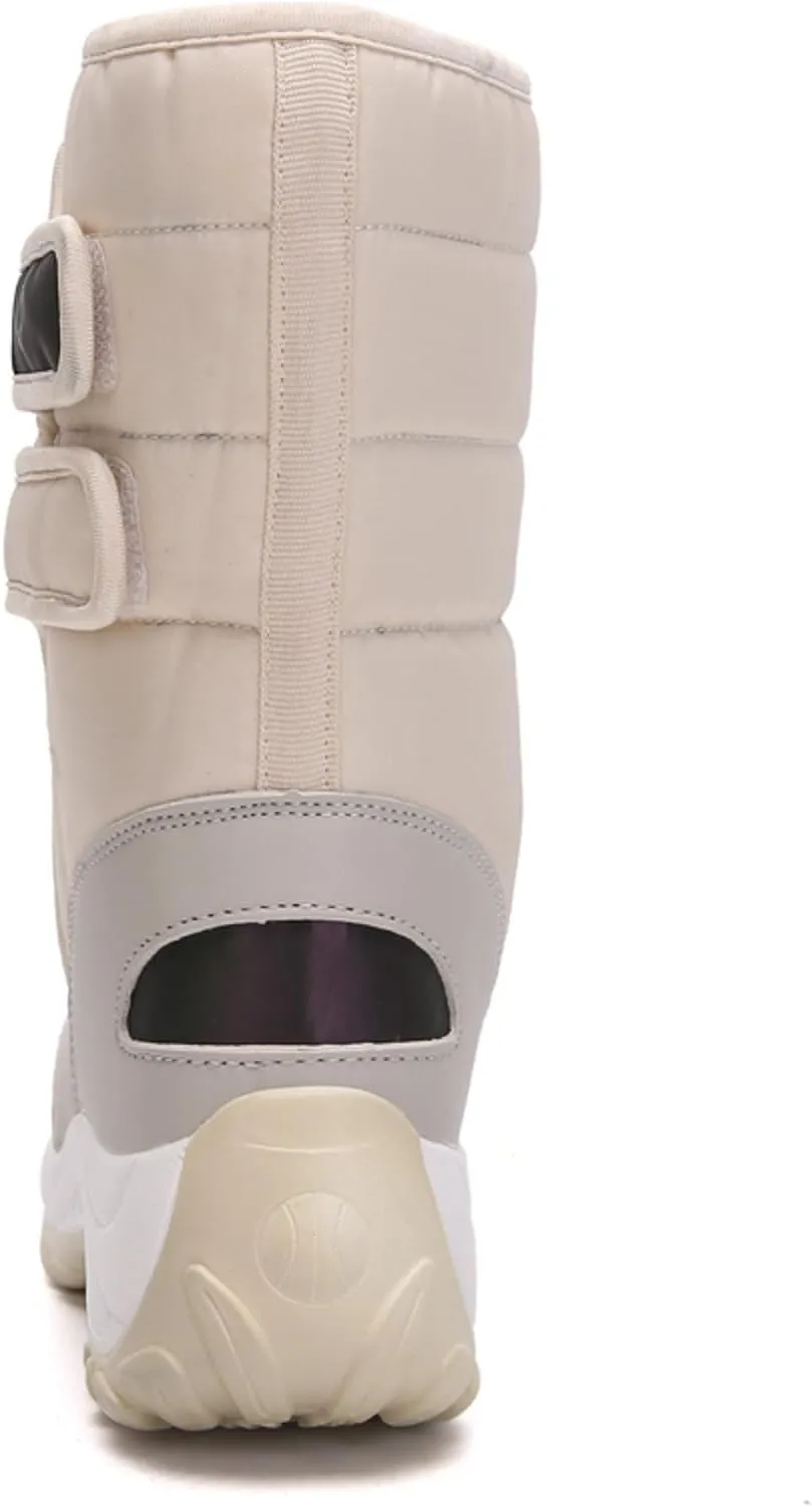 peqiut Womens Snow Boots Winter Snow Shoes Non Slip Fleece Cotton Winter Ankle Boots Padded Thickened Warm Booties Comfort