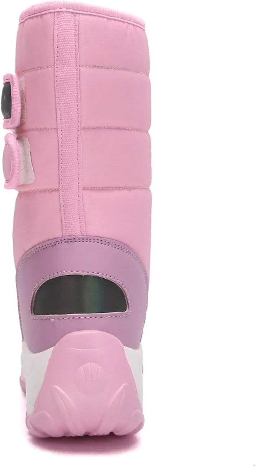 peqiut Womens Snow Boots Winter Snow Shoes Non Slip Fleece Cotton Winter Ankle Boots Padded Thickened Warm Booties Comfort