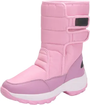 peqiut Womens Snow Boots Winter Snow Shoes Non Slip Fleece Cotton Winter Ankle Boots Padded Thickened Warm Booties Comfort