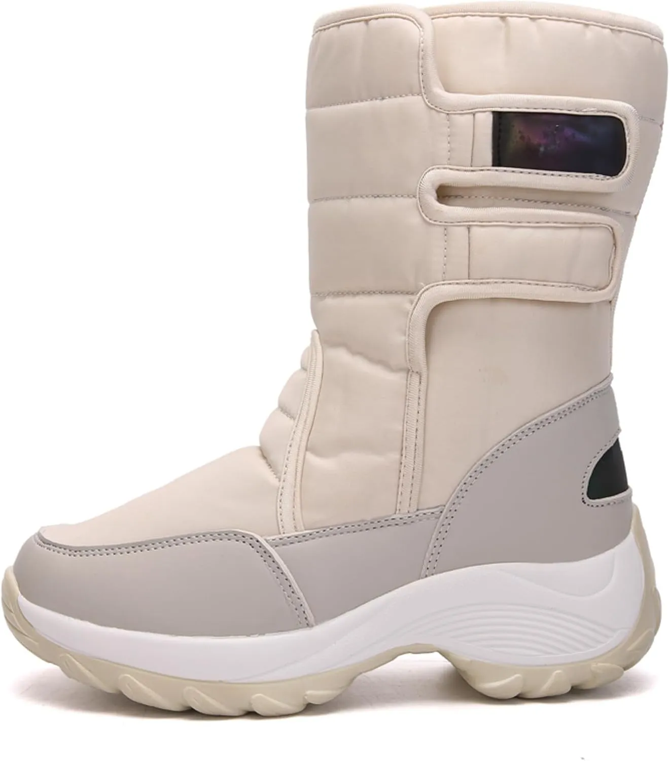peqiut Womens Snow Boots Winter Snow Shoes Non Slip Fleece Cotton Winter Ankle Boots Padded Thickened Warm Booties Comfort