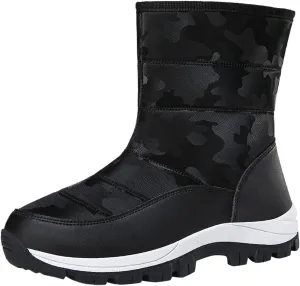 peqiut Womens Snow Boots Winter Snow Shoes Solid Color Wide Width Warm Winter Ankle Boots Cotton Warm Outdoor Booties Comfort