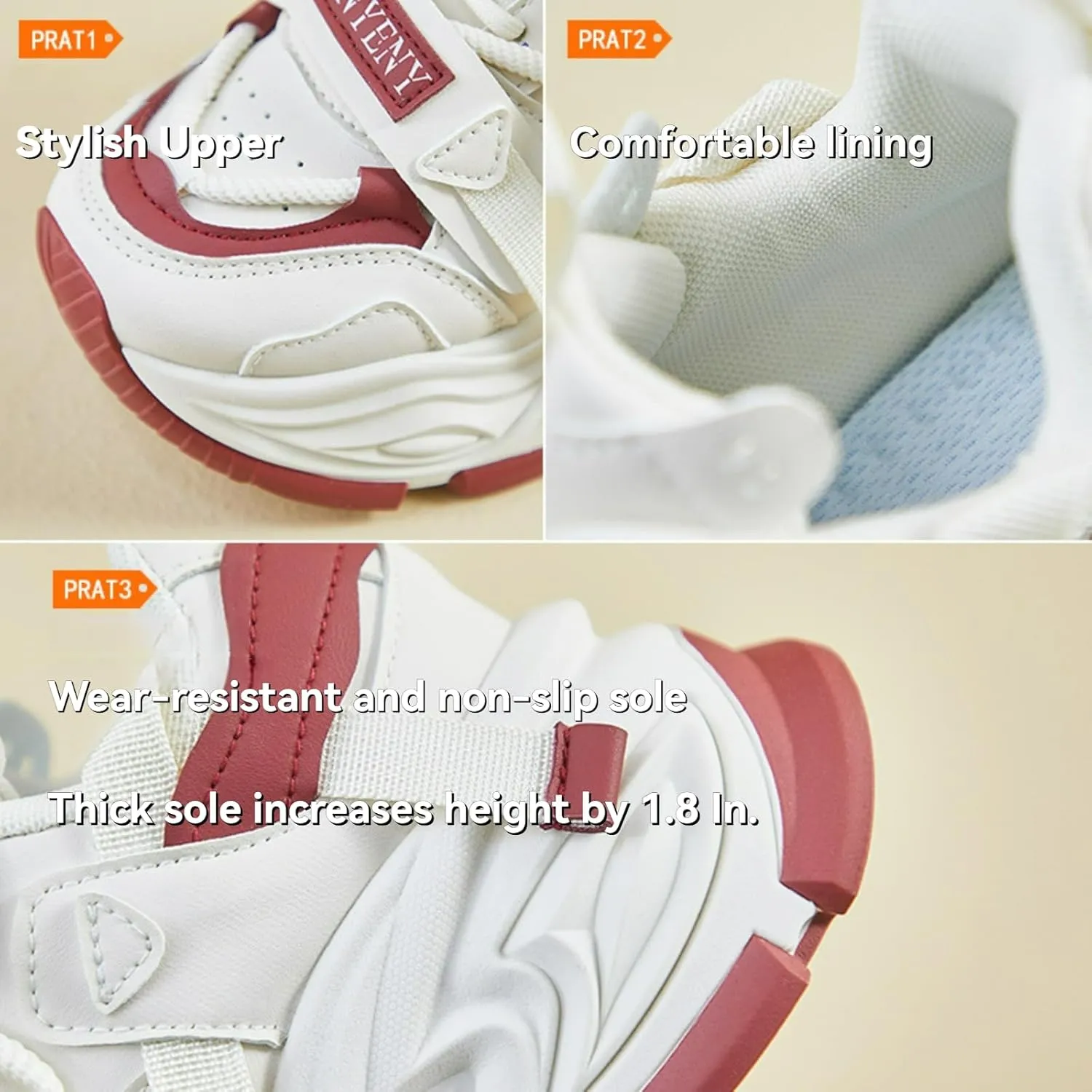 Retro Spring Summer Chunky Platform Sneakers Women Y2K Aesthetic 1.8" Height Increase Breathable Mesh Dad Shoes Casual Outfit Cute Walking Shoes