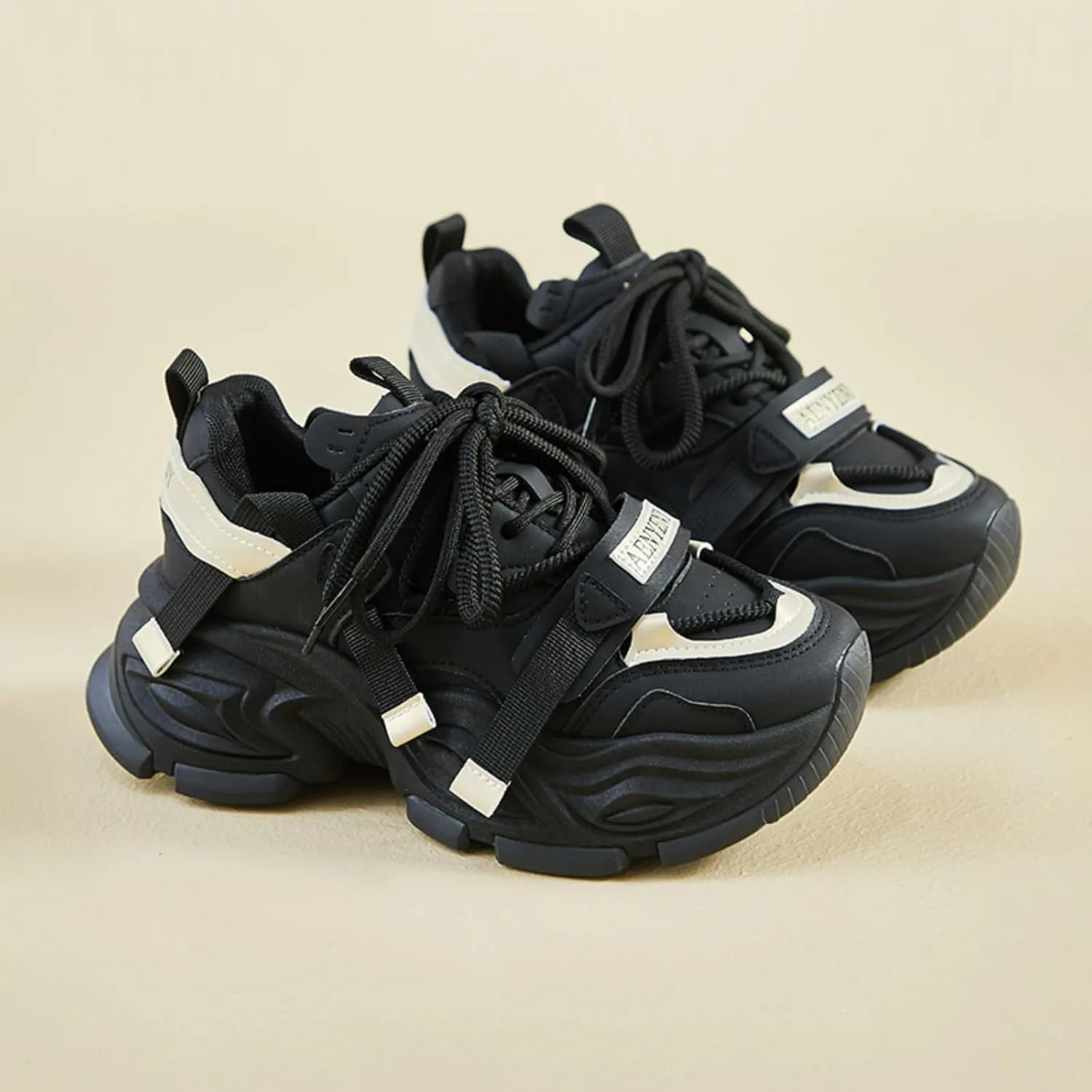 Retro Spring Summer Chunky Platform Sneakers Women Y2K Aesthetic 1.8" Height Increase Breathable Mesh Dad Shoes Casual Outfit Cute Walking Shoes