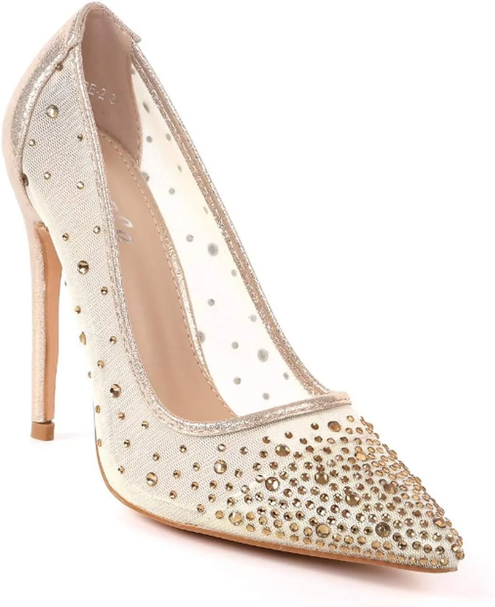 Rhinestone Pointed Toe High Heels Women Pumps Transparent Party Wedding Shoes