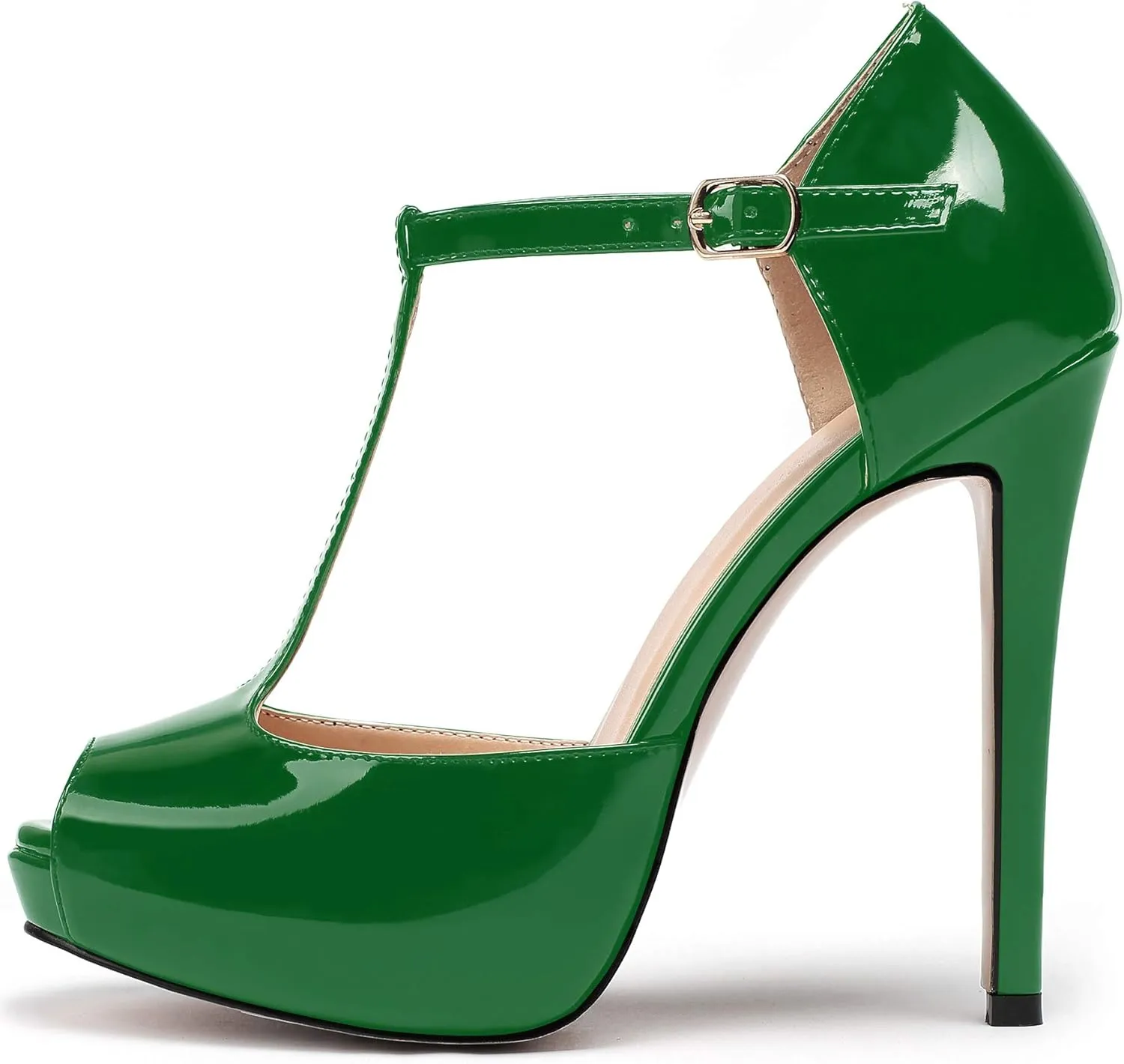 SAMMITOP Women's Platform High Heels Ankle Strap Sandals Mary Jane Platform Pumps Shoes