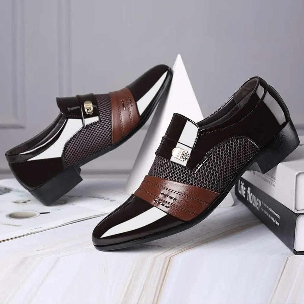 Shoe Men Leather Comfortable Suit Casual Business Wedding Shoes Male Shoes Men's leather shoes Non Slip Shoes for Men Leather, 6.5