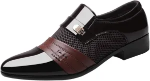 Shoe Men Leather Comfortable Suit Casual Business Wedding Shoes Male Shoes Men's leather shoes Non Slip Shoes for Men Leather, 6.5