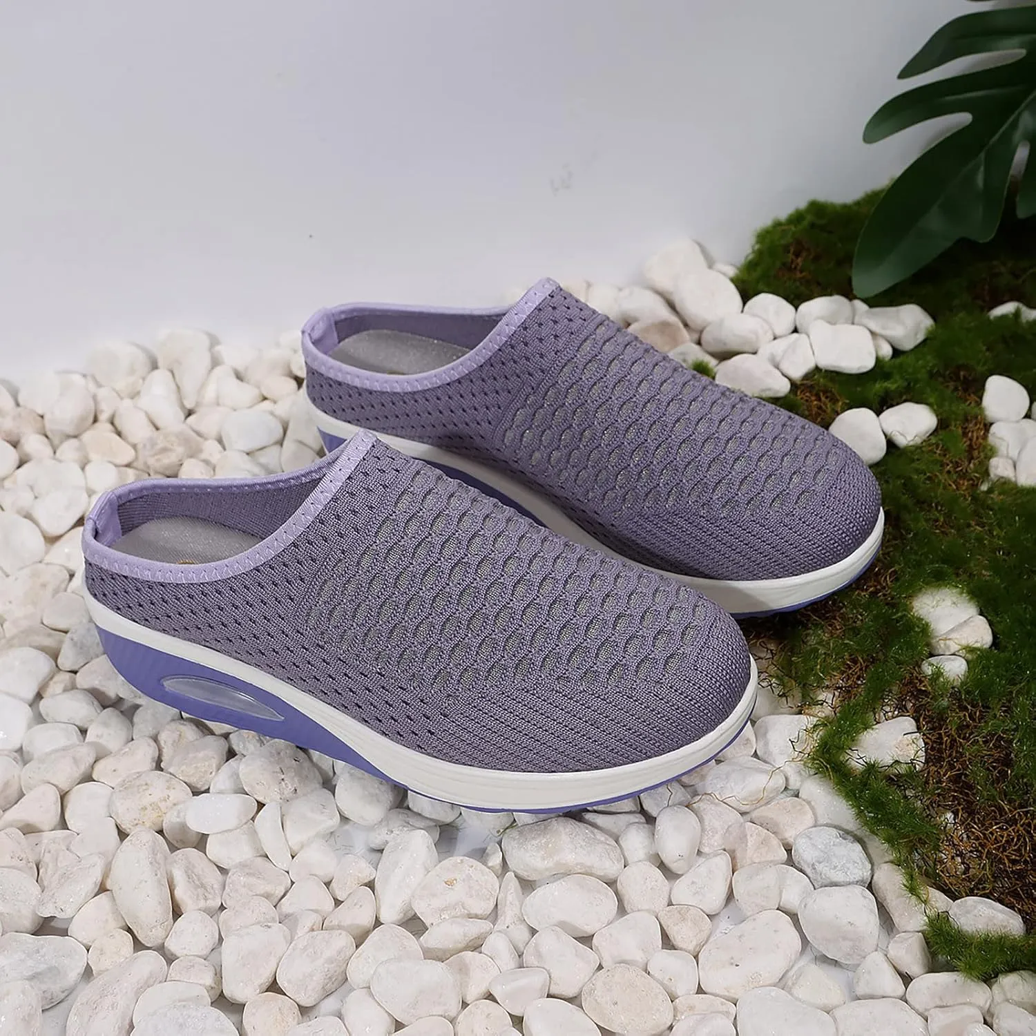 Slip On Sneakers for Women Orthopedic Platform Loafers Breathable Lightweight Running Shoes Summer Open Back Garden Clogs