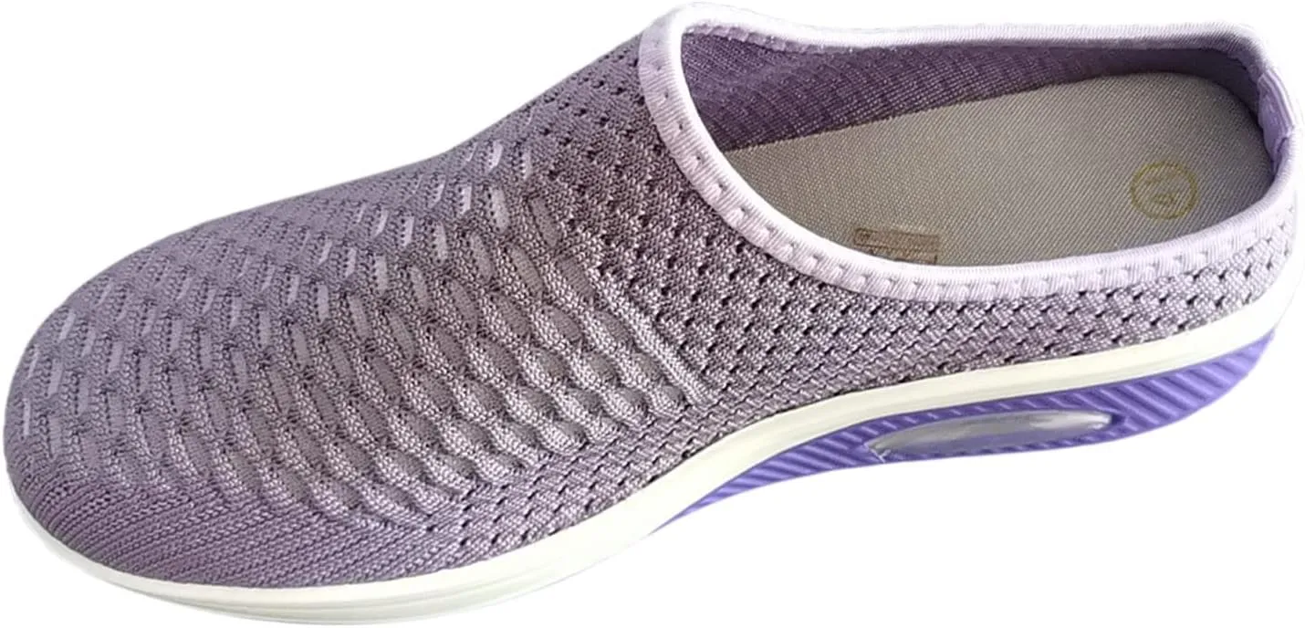 Slip On Sneakers for Women Orthopedic Platform Loafers Breathable Lightweight Running Shoes Summer Open Back Garden Clogs