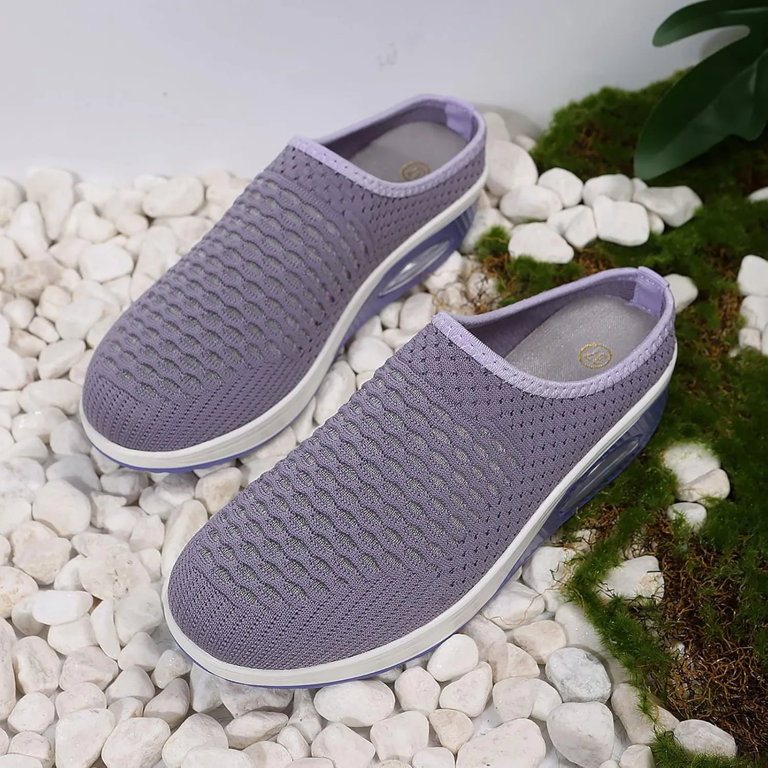 Slip On Sneakers for Women Orthopedic Platform Loafers Breathable Lightweight Running Shoes Summer Open Back Garden Clogs