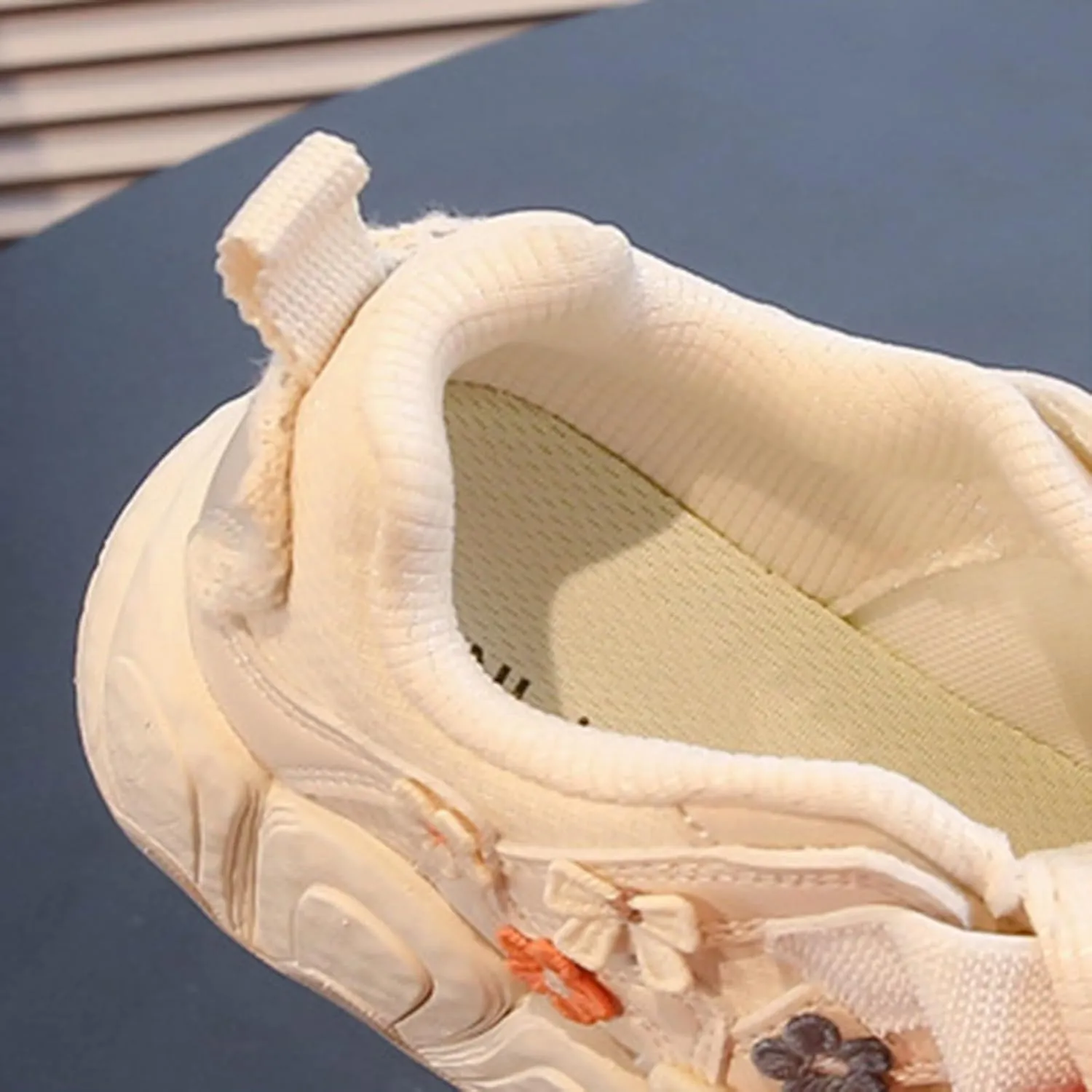 Toddler Kids Lace-Up Chunky Platform Sneakers Round Toe Low Top Breathable Dad Shoes Comfortable Non-Slip Sport Shoes